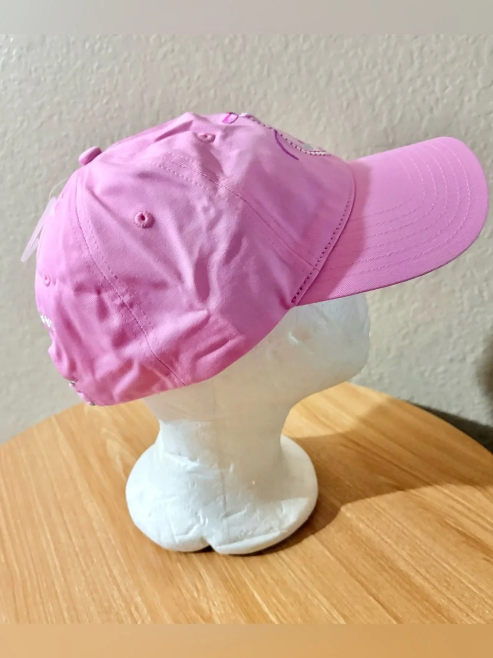 2025 Disney Parks Christmas Holiday Castle Ribbon Bow Pink Hat Cap Adjustable